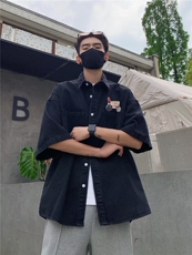 五分袖潮方领青春流行夏季男日常标准新款J1012-P50，男装T恤，星座1109-3