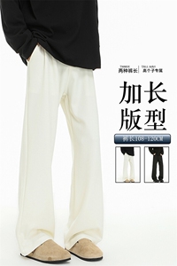 春季高个子加长西裤垂感直筒休闲裤男阔腿长裤子188cm115KZ028P55图片