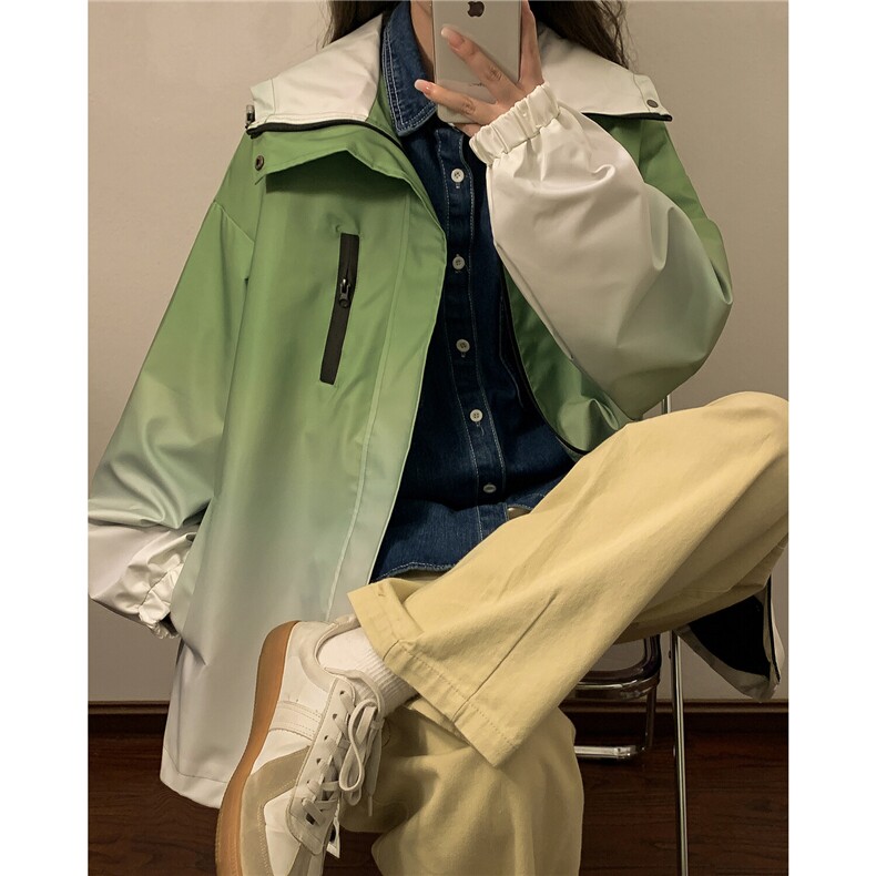 1中性山系防水渐变大码M-5XL夹克女100%聚酯纤维JK77088P85控128，女装短外套，星座226-2