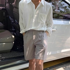 夏季衬衫男士长袖薄款清凉透气纯色衬衣韩系寸衫潮流高街，男装衬衫，星座218-1（原230）