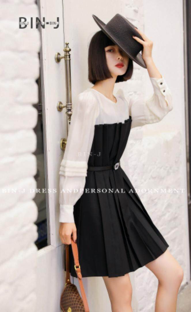 秋季新款韩版收腰连衣裙，女装连衣裙，宾珏