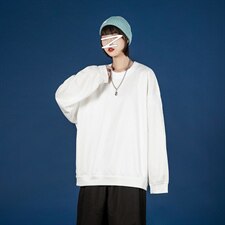2021秋新蒙马特日系大码男潮宽松港风猫老鼠印花卫衣W5053-P28，男装卫衣，电商A001