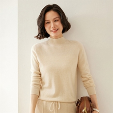 反季清仓断码羊绒半高领羊毛衫女长袖套头毛衣百搭针织衫打底衫，女装羊毛衫，蚂蚁派对工厂直营店