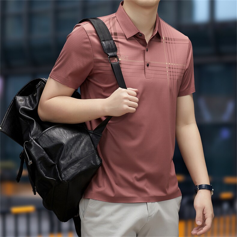 男装夏季新款保罗polo衫男短袖翻领美式商务带领半袖t恤男士薄款,男装Polo衫,电商B212（原钱塘6029）