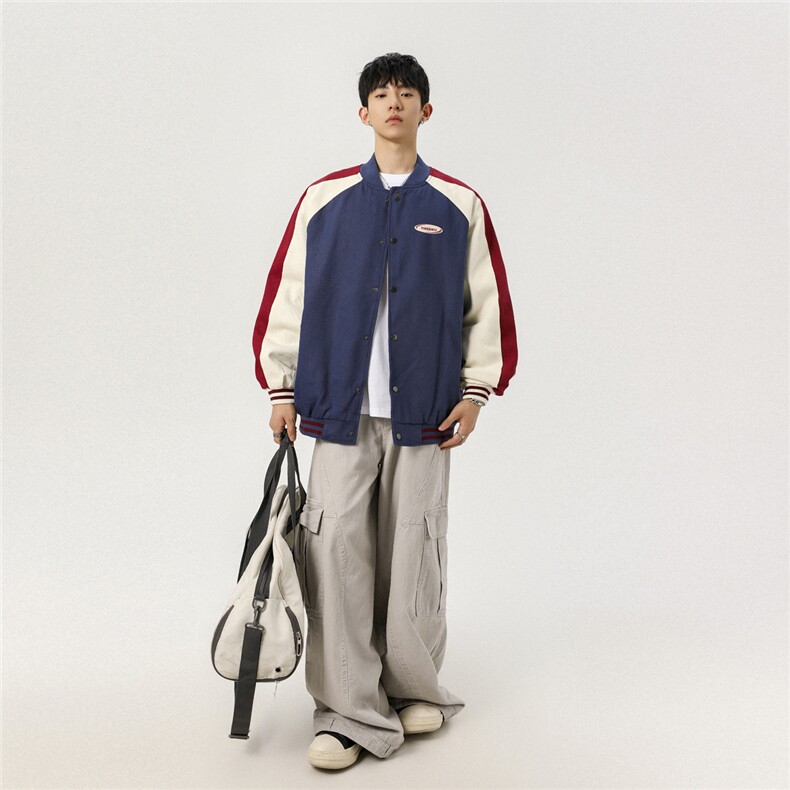 26新款撞色棒球服潮流情侣字母夹克上衣9106/P30,男装夹克,星座202