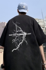 量大优可提供视频2024夏新美式短袖T恤HD019-1-T24234-P18，男装T恤，电商019-1