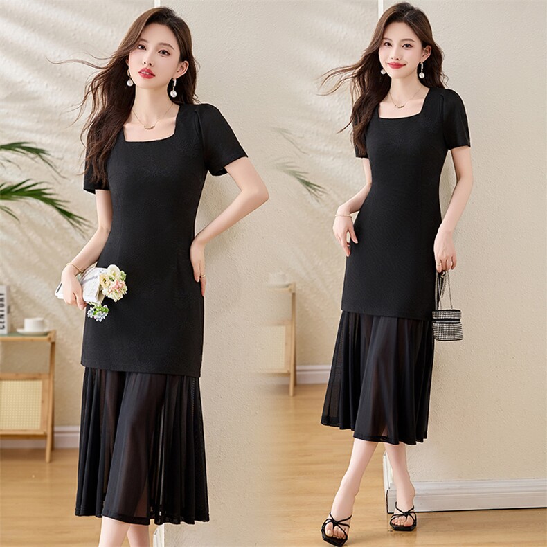 2025新款时尚修身大气通勤夏装连衣裙，女装连衣裙，伊航服饰