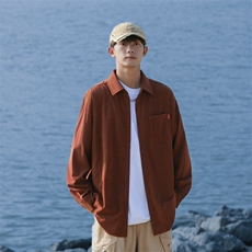 25年春季纯色衬衫长袖大码宽松落肩现货DS-C323-1-2388-特批35，男装衬衫，电商C323-1