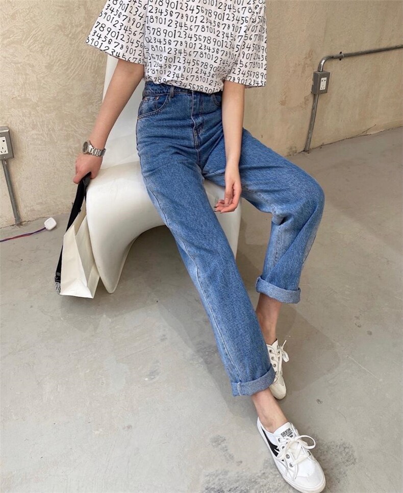 2021春款牛仔老爹裤，女装，坚持到底