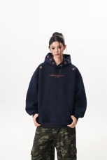原图刺绣连帽卫衣2025秋冬季新款连帽套头保暖运动服休闲上衣，男装棉衣，星座218-8