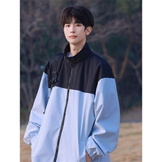 户外撞色翻领冲锋衣情侣外套防风登山服夹克男YHJK8827-P50，男装夹克，星座717