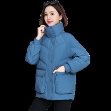 时尚简约大气棉服外套显瘦保暖女士冬装新款，女装棉衣/棉服，雪樱依海