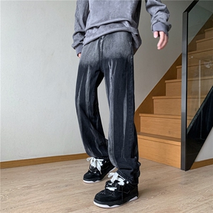 牛仔裤男春季新款休闲裤显高直筒裤A061-W9992-P60控78图片