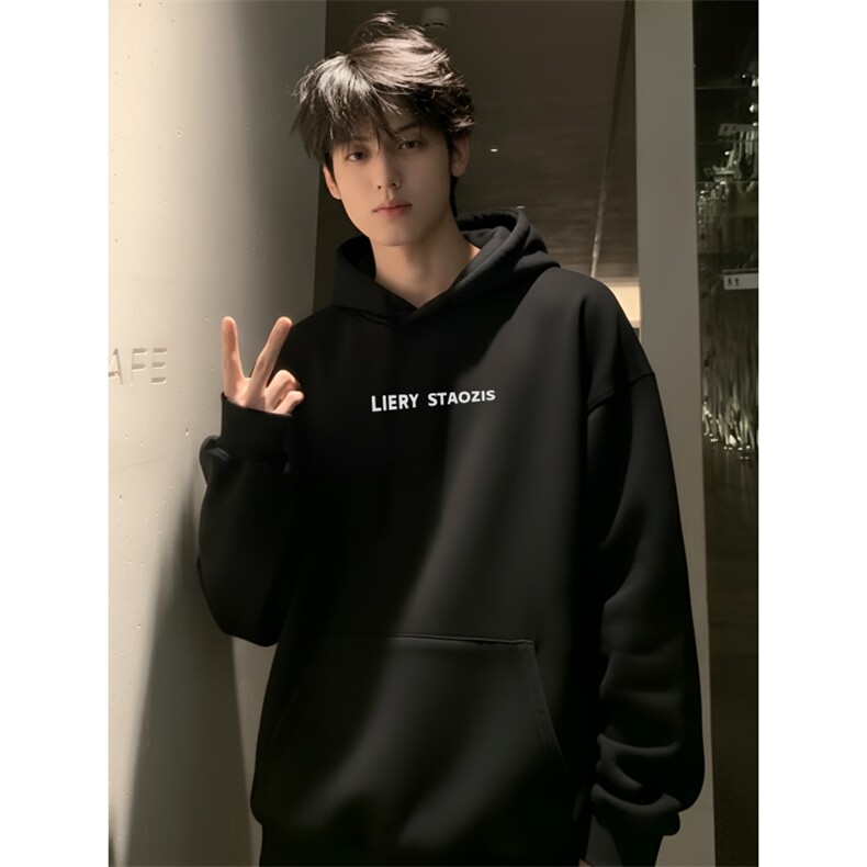 2025秋冬新款加绒加厚连帽卫衣，男装卫衣，电商A336-2