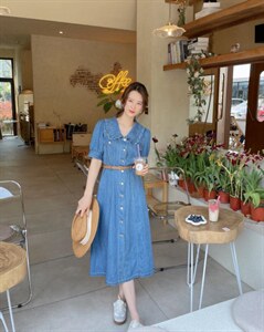 牛仔连衣裙,女装连衣裙,Ee·G