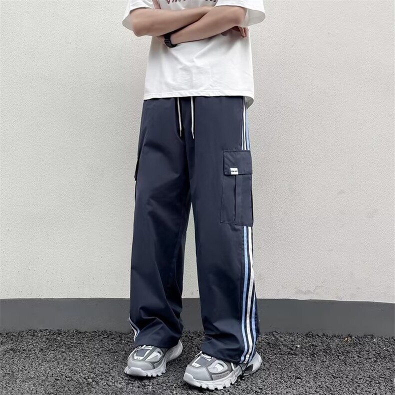 微弹潮男夏季长裤宽松型原宿时尚潮牌哈伦裤休闲裤青春流行潮流图片