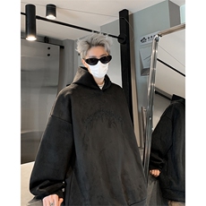 重工刺绣连帽卫衣秋季麂皮绒美式重磅潮牌外套XZ514-2-24247-P65，女装短外套，星座514-2(原B239)