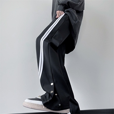 新款重磅高街休闲排扣高街暗黑长裤男CK03-P65-控88，男装休闲裤，电商A021