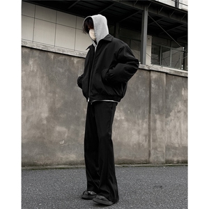 港风2026冬装飞行员夹克棉服厚外套男装冬季宽松翻领棉衣S374特75图片