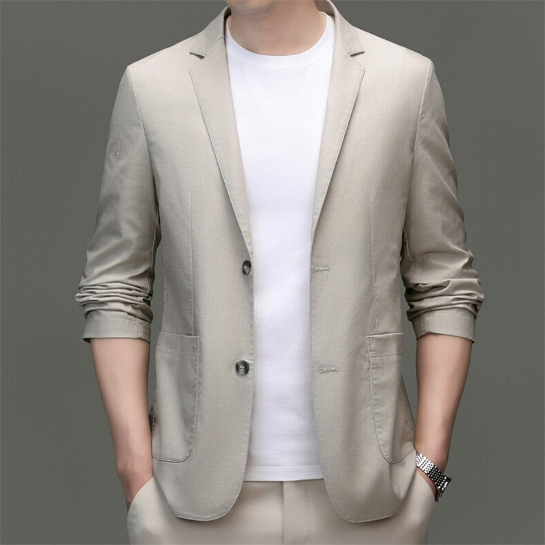 CR25123天丝莱赛尔休闲单西西装外套,男装西服,钱塘207-1
