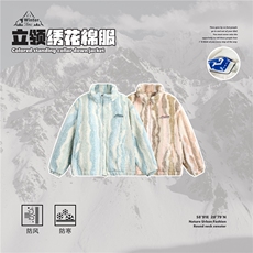 2025冬毛绒绣花立领棉服-1346模特图控价228，男装棉衣，电商S012（CATTEE）