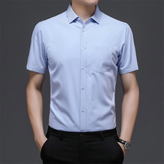 AD22107钱塘2020-3夏季男士商务休闲精品方格短袖衬衣P60，男装衬衫，钱塘207-3