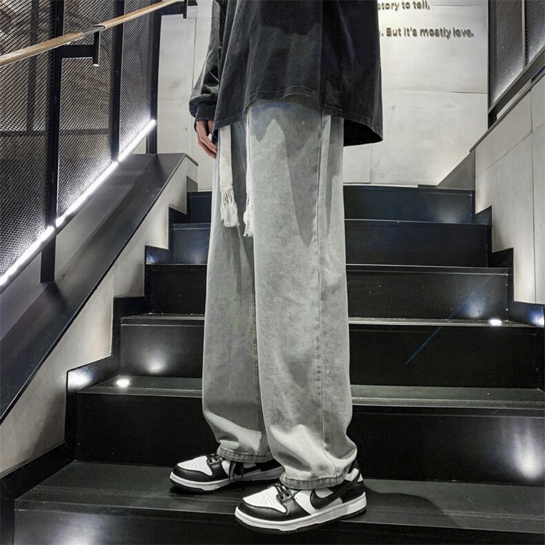 牛仔裤男休闲宽松直筒牛仔裤313A-1-NZ025-P55控68,男装牛仔裤,星座808A-1