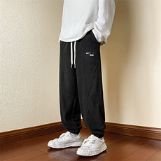 2024冬季新款木地板加绒加厚束脚休闲裤运动裤K255-P45控78，男装休闲裤，星座914-3