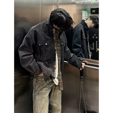 网图有货美式复古重磅座山蟒夹克男女底特律立领外套A891-P70，男装夹克，星座1505