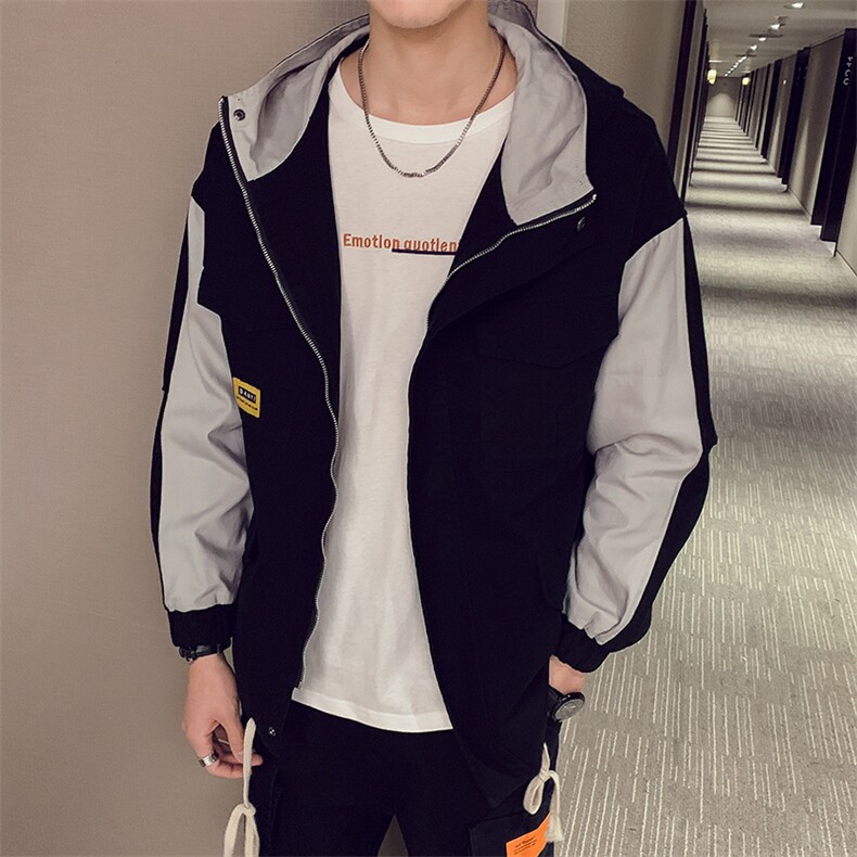 2021春季新款韩版潮流外套男士工装夹克连帽棒球服DS324TP95,男装夹克,电商A102