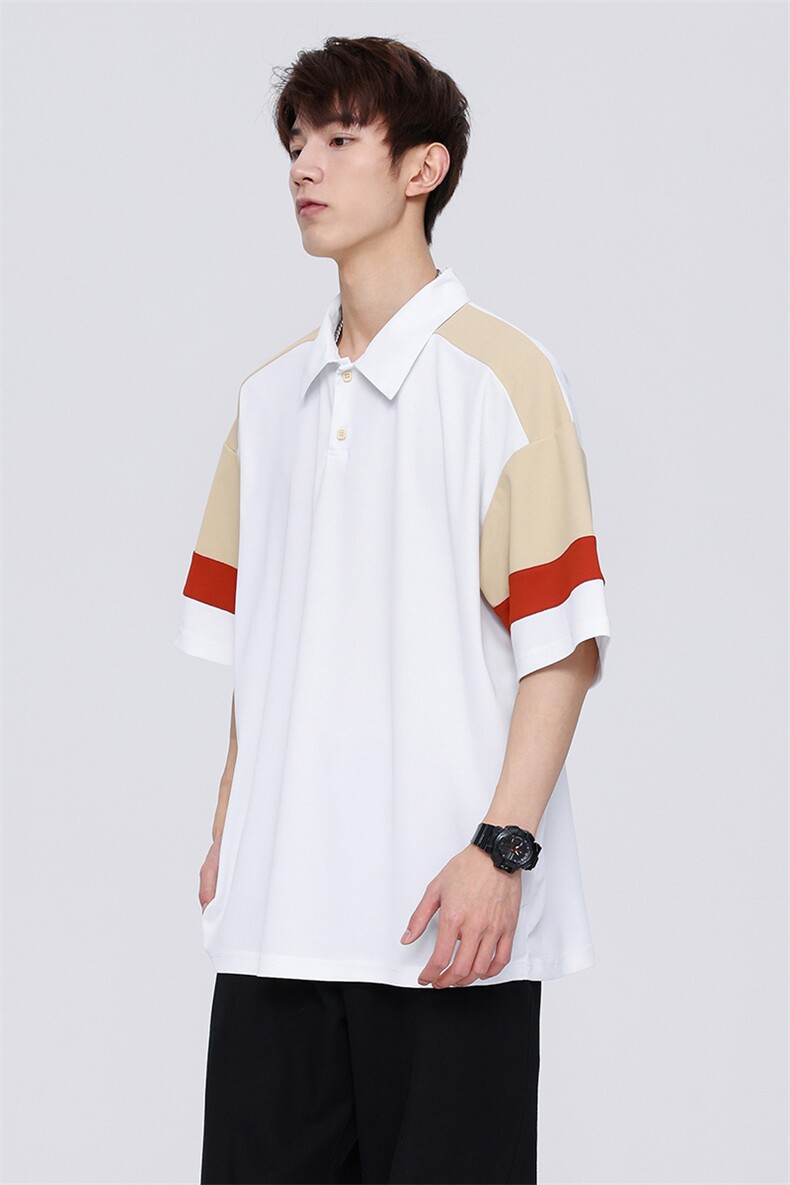 潮流前线日系潮牌无影墙短袖男时尚新款拼接polo衫zdp2301-p40,男装Polo衫,星座717