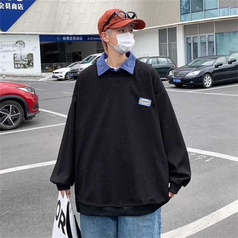 polo衫领卫衣男美式休闲情侣外套Y59P30,男装卫衣,星座1116-2