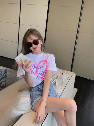 【现货】夏季新品爱心印花短袖，女装，F/TU