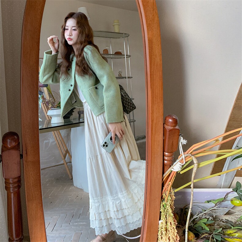 现货主推好数据小香风双面羊毛小个子毛呢短外套p185-k268，女装毛呢外套，SL