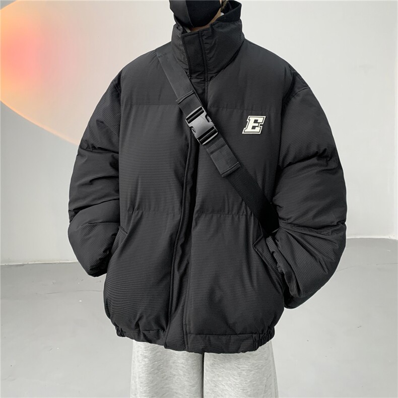 100聚酯特P85控148冬新款机理感暗条纹立领棉衣加厚棉袄MY237,男装棉衣,电商B370