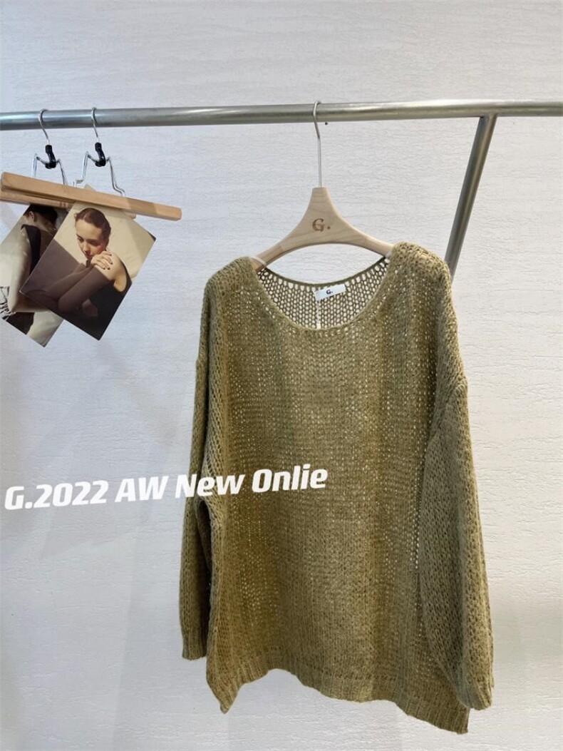 马海毛针织毛衣均码现货，女装针织衫/毛衣，G