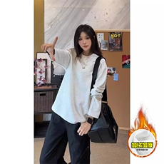 480G重磅加绒硬挺boxy男女秋冬美式高街结构拉链肩圆领卫衣厚外套，女装短外套，电商A486