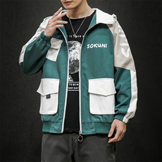 秋季新款男士夹克大口袋工装外套男潮流简约休闲衣服男DS936T，男装夹克，电商A102