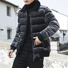 男士冬季棉衣韩版潮流短款棉服金丝绒外套棉袄DS217T，男装棉衣，电商A102