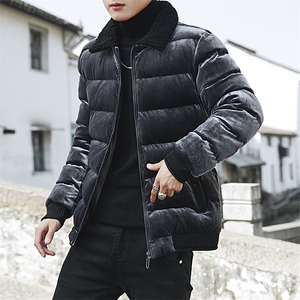 男士冬季棉衣韩版潮流短款棉服金丝绒外套棉袄DS217T图片