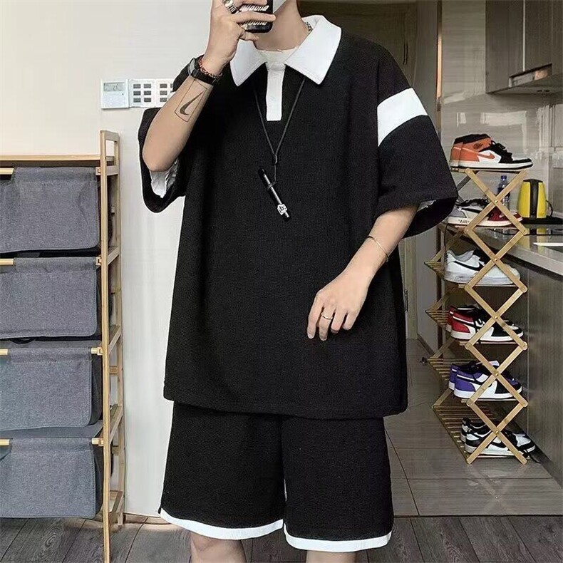 网络图现货男短袖夏季5新款POLO衫i套装港风青少年潮牌RL03-P45,男装Polo衫,星座1005-4