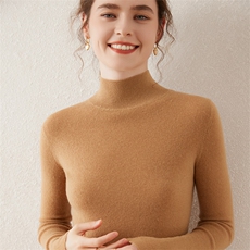 秋季新款35%羊绒衫女半高领修身显瘦基础百搭2024年秋季，女装羊绒衫，轩妮羊绒