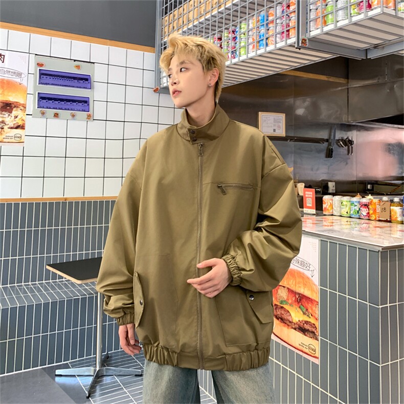 特P65控108100聚酯纤维新款纯色潮流港风外套飞行服夹克男XJ2420,男装夹克,电商B370