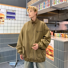 特P65控108100聚酯纤维新款纯色潮流港风外套飞行服夹克男XJ2420，男装夹克，电商B370