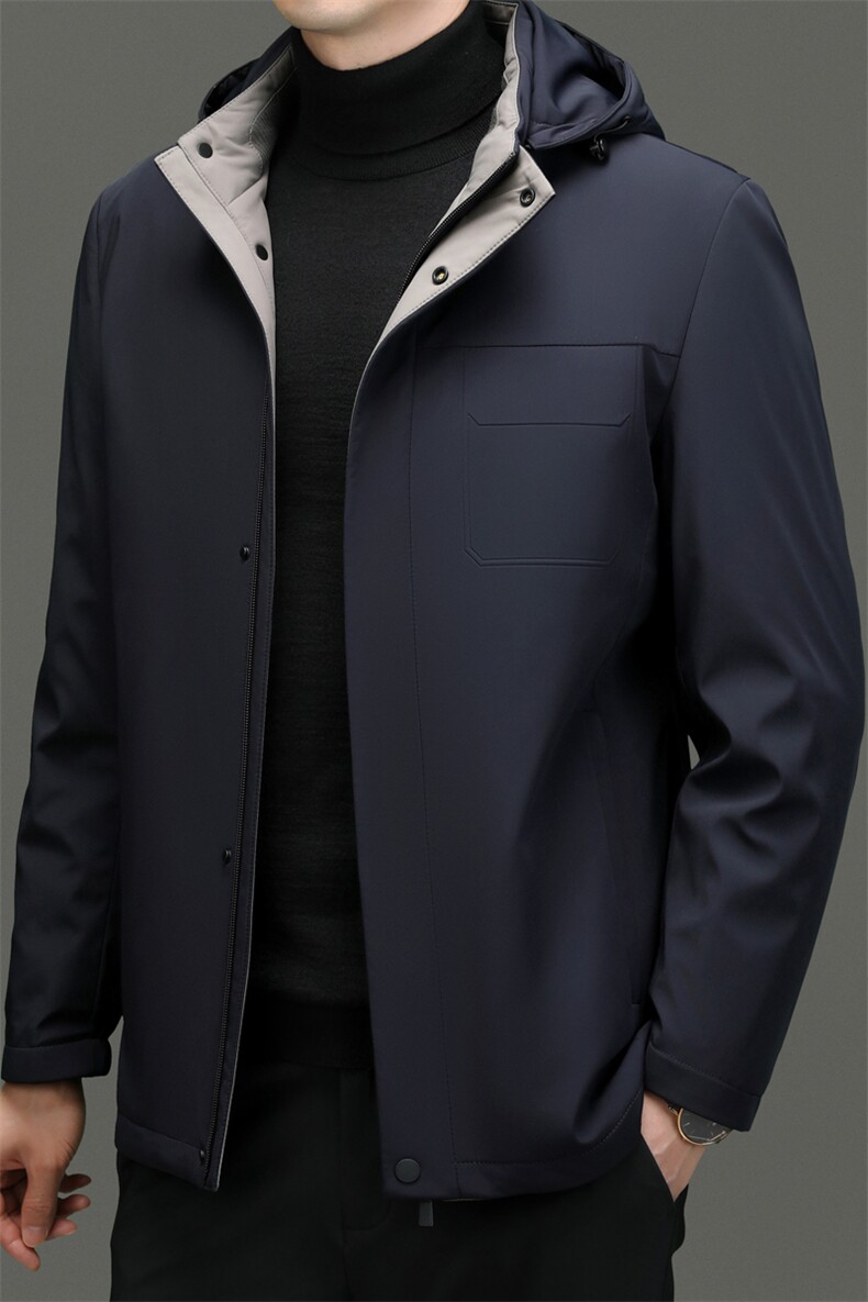 C91706钱塘2020-2新款商务休闲翻领简约中年男士羽绒服P325,男装羽绒服,钱塘207-2