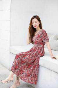 韩版连衣裙女人加休闲连衣裙，女装连衣裙，笛蝶