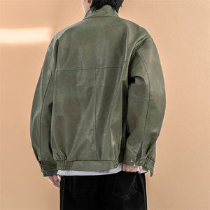 现货-2025秋冬立领皮衣夹克男潮牌复古个性机车外套-AP2411-P115图片