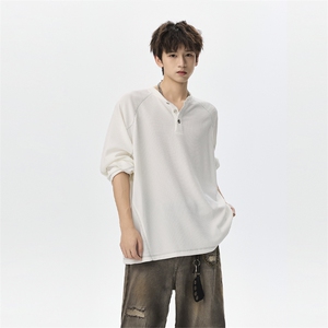 311B-1-YWY1018-P33控69潮牌套头立体方格卫衣宽松休闲百搭图片
