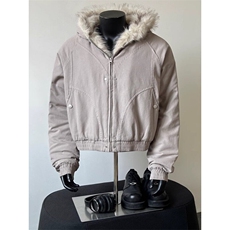 【有货】DF2218-P105美式复古座山雕毛领连帽棉服棉衣男冬季加厚，男装棉衣，星座603-2
