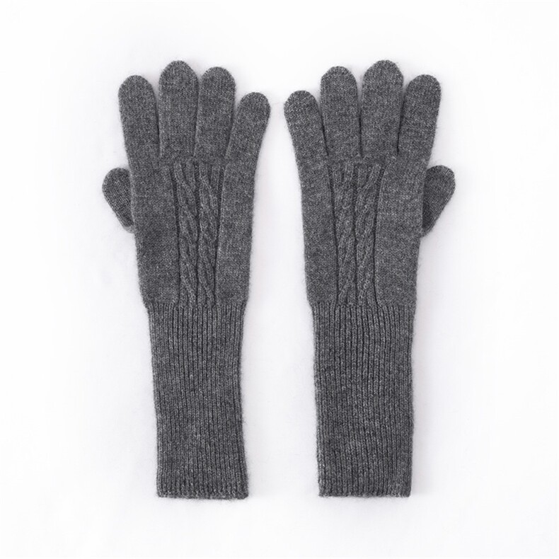 时尚百搭通勤简约休闲五指扭花手套，手套，天宇悦翔羊绒